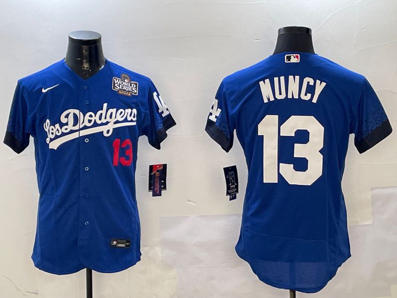 Men Los Angeles Dodgers #13 Muncy Blue City Edition Elite Nike 2025 MLB Jersey style 1